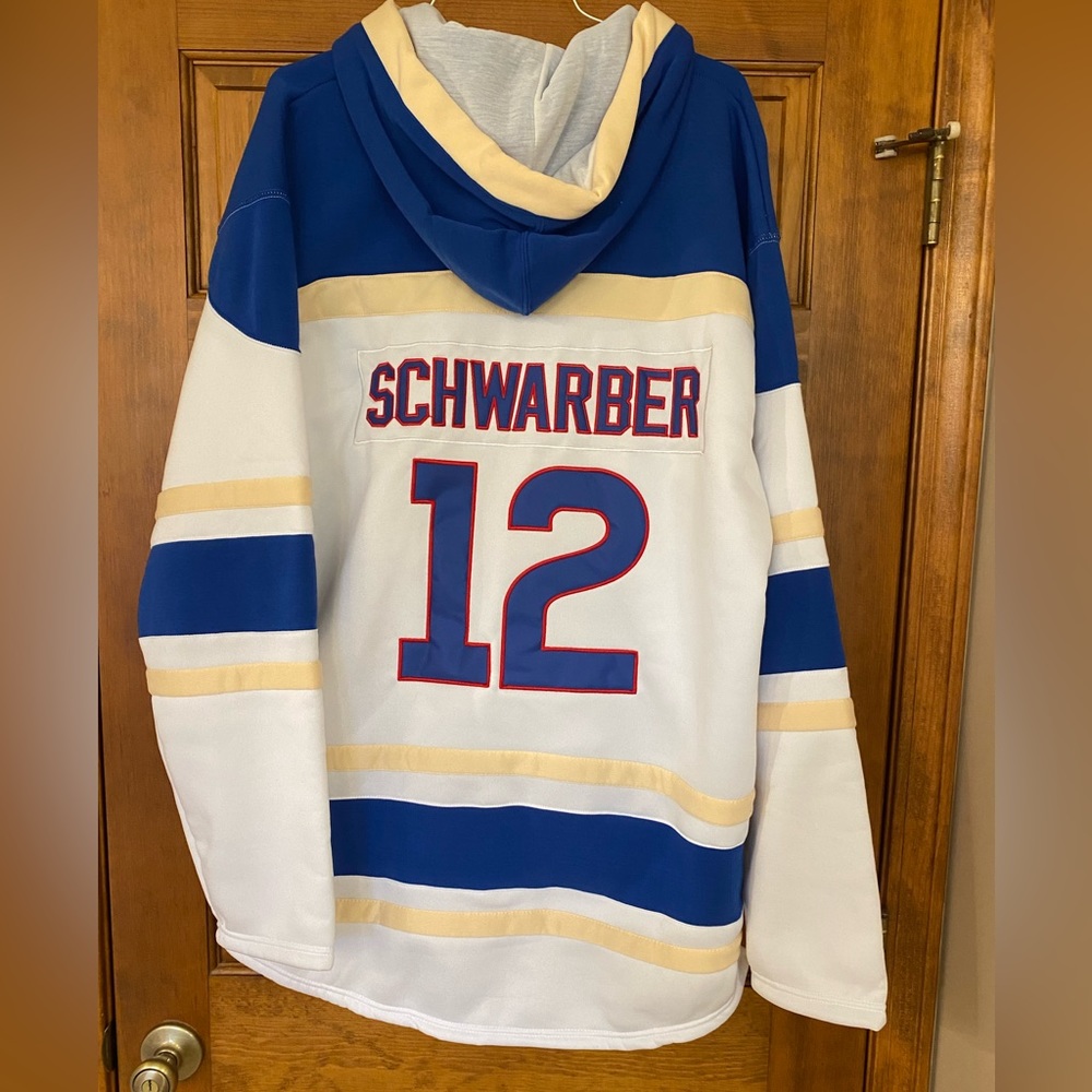 Chicago Cubs hockey baseball hoodie sweatshirt men’s XL Schwarber #12 Jersey MLB